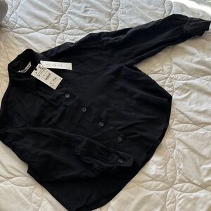 Zara Black Button-Up Shirt - Zara